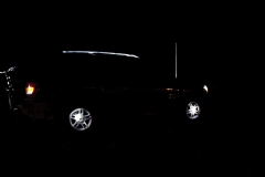 Jeep on the beach light painted